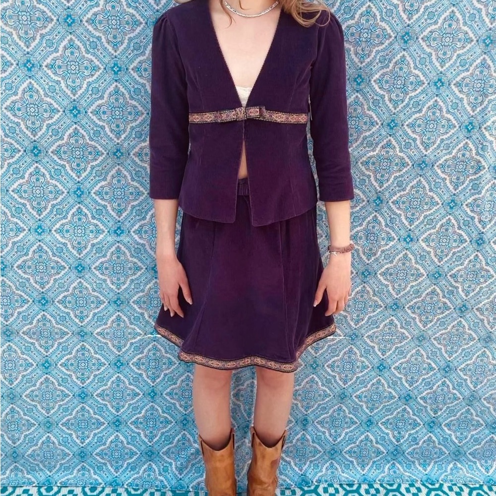 70’s handmade corduroy 2 piece set